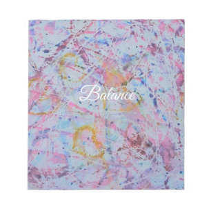 Bloc-note "Équilibre" Aquarelle Abstraite & Résistance à la
