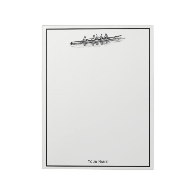 Bloc-note Équipe de raideurs d'aviron Sports nautiques (Tourné)
