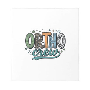 Bloc-note Équipe Ortho Vintage Équipe Dentaire Vector Design