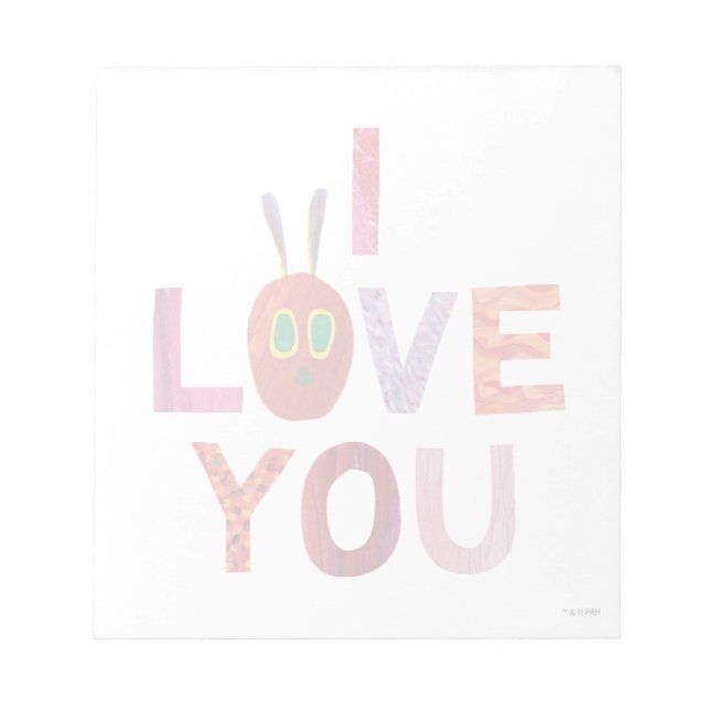 Bloc-note Eric Carle | Caterpillar I Love You (Devant)