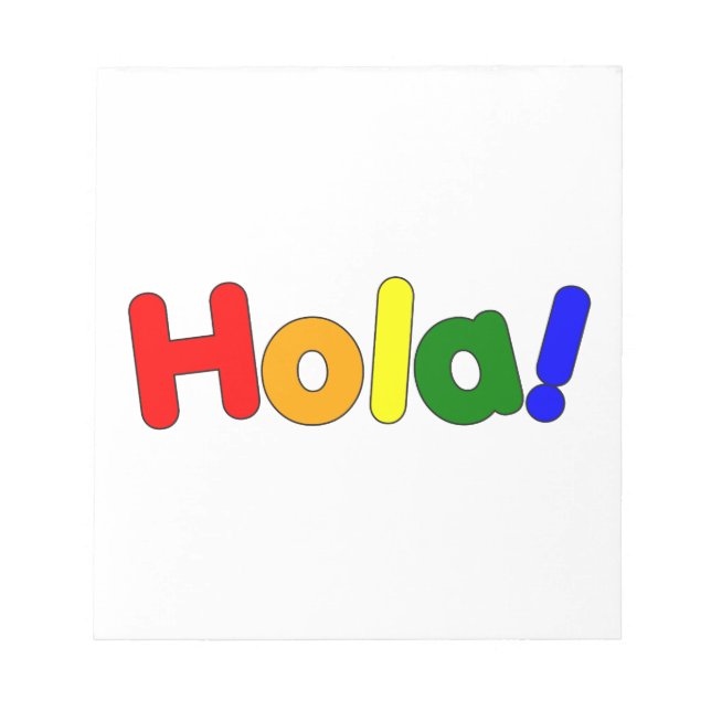 Bloc-note Espagnol Rainbow Hello : Espanol Iris Hola (Devant)