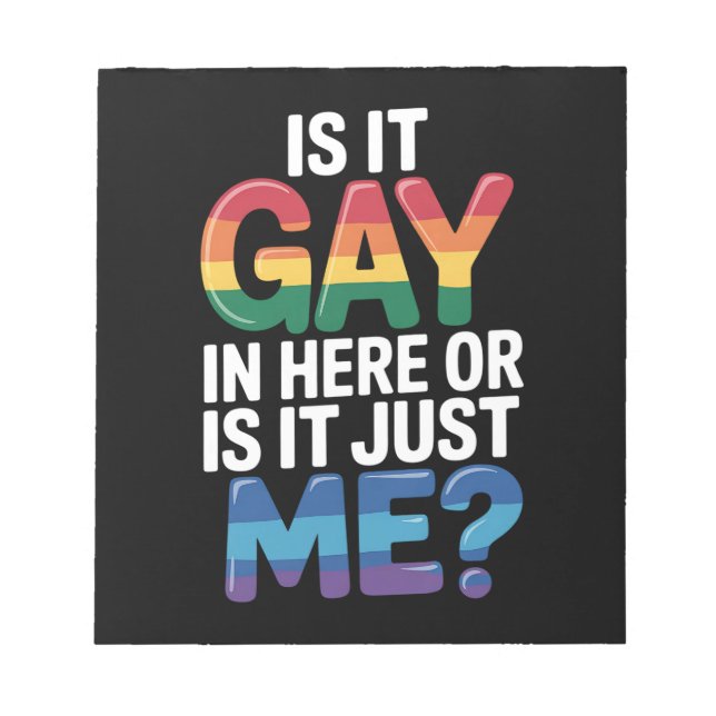 Bloc-note Est-ce gay ici ou est-ce juste moi drôle LGBTQ (Devant)