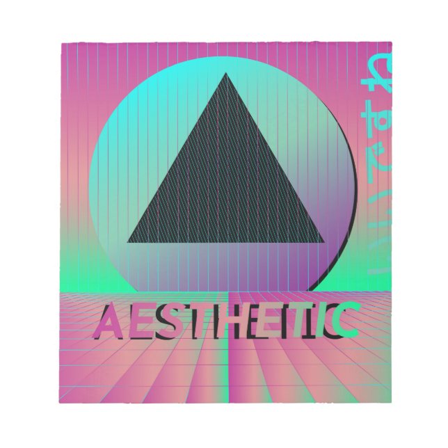 Bloc-note esthétique des ondes de vapeur (Devant)