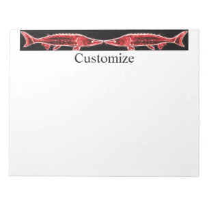 Bloc-note Esturgeons rouges Thunder_Cove noir