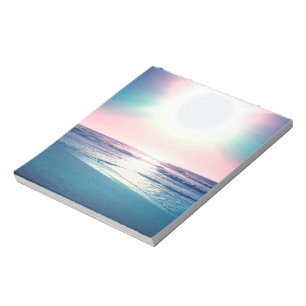 Bloc-note Eté Mer coucher de soleil Plage tropicale Photo