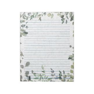 Bloc-note Eucalyptus bio Aquarelle Design 40 pages