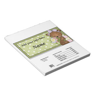 Bloc-note Événement Occasion Candy Bar Wrapper Party Favoris