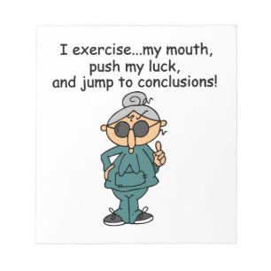 Bloc-note Exercice, Push, Jump Humour