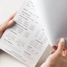 Eyelash Extension Client Enregistrement 40 Pages