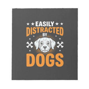 Bloc-note Facilement Distrait Par Les Chiens