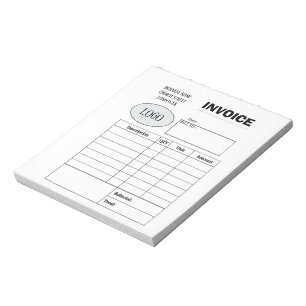 Bloc-note Facture commerciale personnalisée professionnelle
