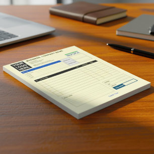 Bloc-note Facture de petite entreprise avec logo personnalis