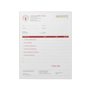 Bloc-note Facture de signature juridique de notaire mobile p