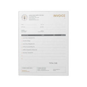 Bloc-note Facture de signature juridique de notaire mobile p
