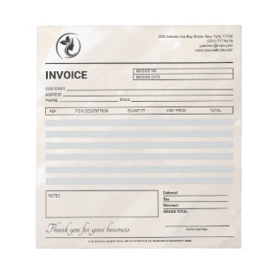Bloc-note Facture / Reçu de Soins de Peau / Beauté Neutre