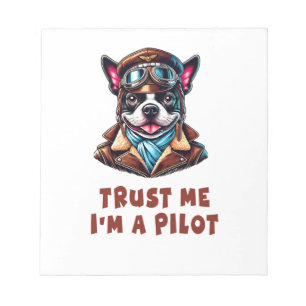 Bloc-note Faites-moi confiance, je suis pilote