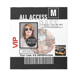 Bloc-note Faites votre propre VIP Pass 8 façons de personnal