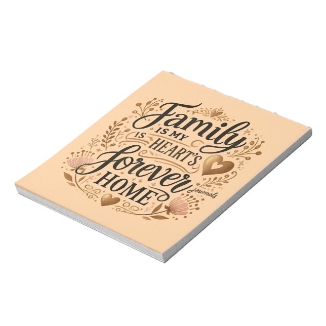 Bloc-note 🏡 Famille est la maison de mon coeur (Tourné)