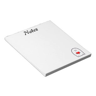 Bloc-note Fantôme avec coeur