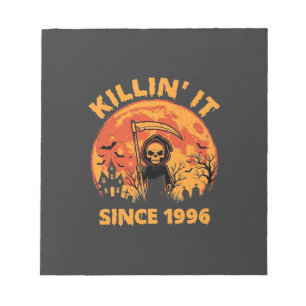 Bloc-note Faucheur d'Halloween depuis la conception d'annive