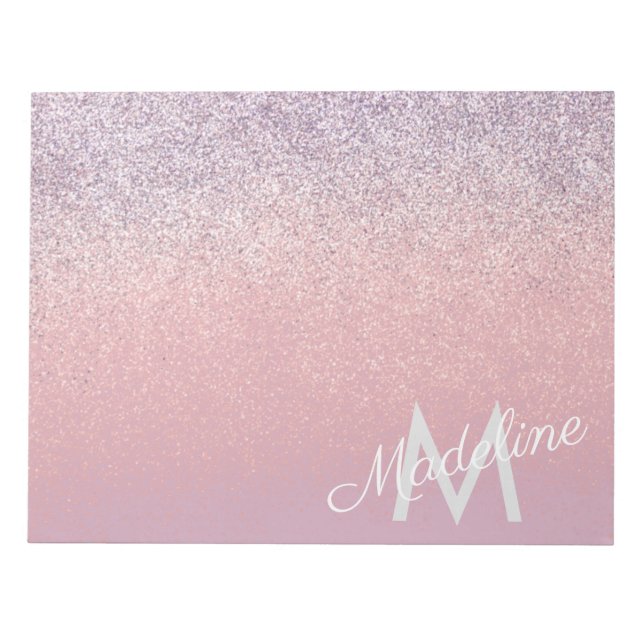 Bloc-note Faux rose et violet Parties scintillant étincelant (Devant)