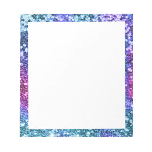 Bloc-note Faux Sparkly Mermaid Parties scintillant Bordure b