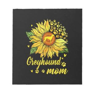 Bloc-note Femen Sunflower Greyhound Maman Amoureux des chien