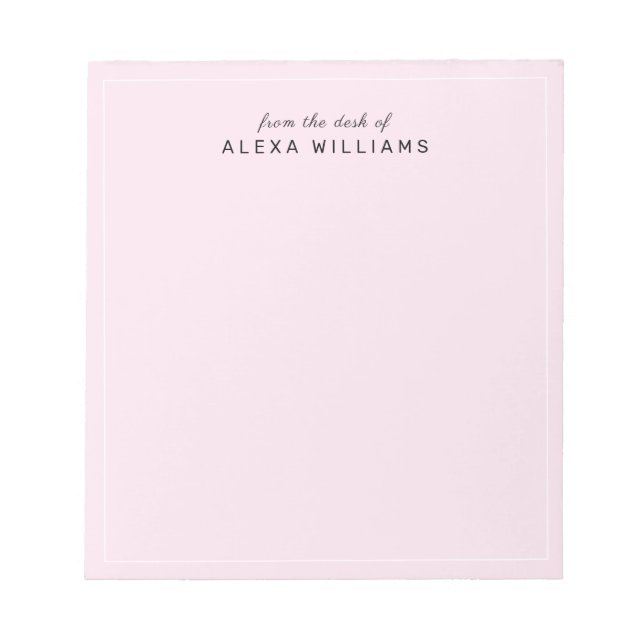 Bloc-note Feminine moderne du bureau de Script rose vif (Devant)