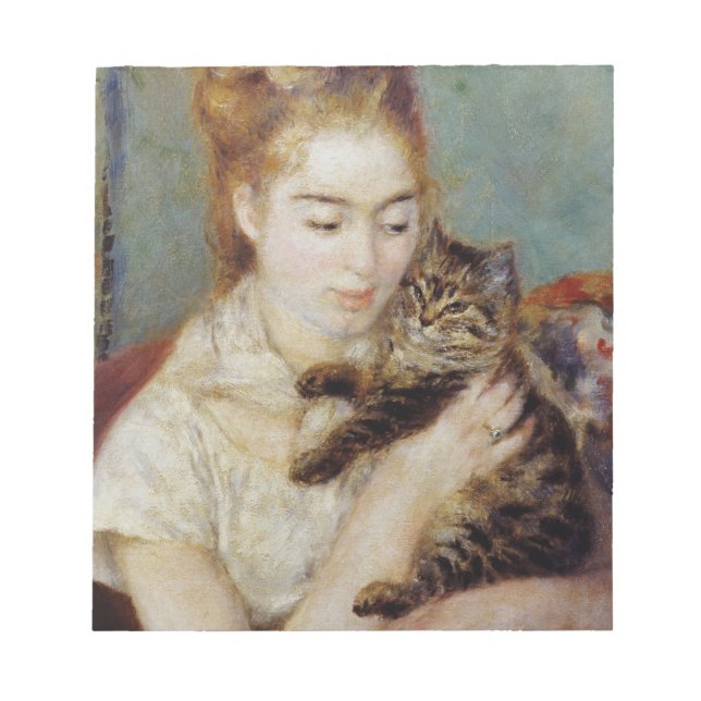 Bloc-note Femme au chat de Pierre-Auguste Renoir (Devant)
