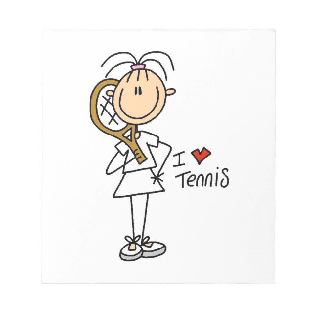 Bloc-note Femme I Love Tennis (Devant)