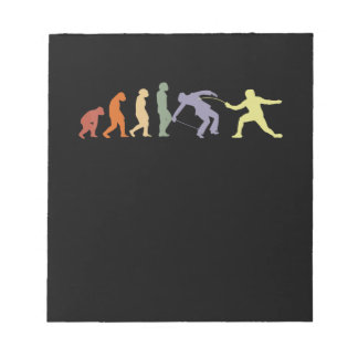 Bloc-note Fencing Game jeu fencer sport Evolution Vintage