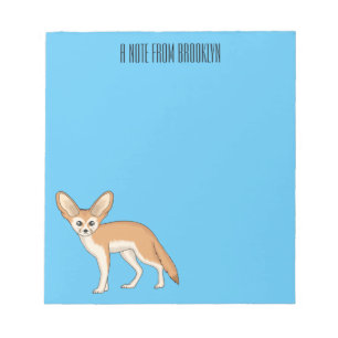 Bloc-note Fennec fox cartoon illustration