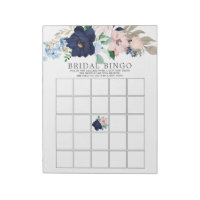 Fête des mariées bleu et bleu marine Jeu de Bingo