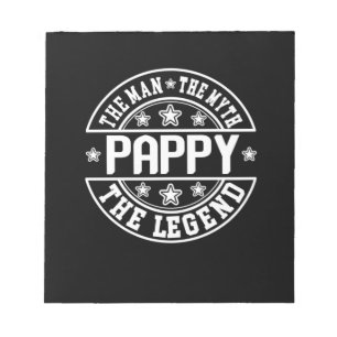 Bloc-note Fête des pères Pappy The Man The Myth The Legend