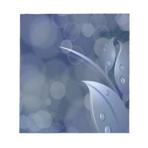 Bloc-note Feuille de Blue Bokeh