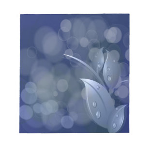 Bloc-note Feuille de Blue Bokeh