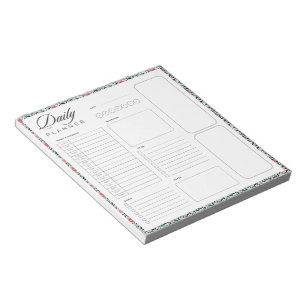 Bloc-note Feuille de planificateur quotidien universel vierg
