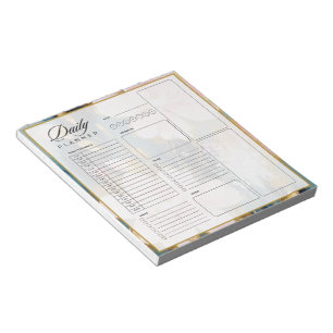 Bloc-note Feuille de planificateur quotidien universel vierg