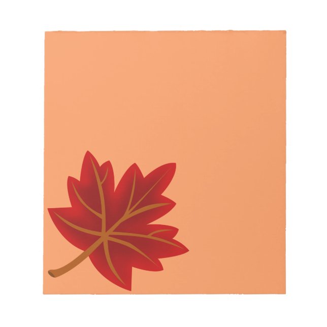 Bloc-note Feuille d'érable rouge (Devant)