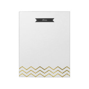 Bloc-note Feuille d'or Chevron