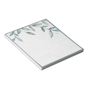 Bloc-note Feuilles aquarelle