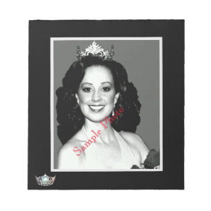 Bloc-note Feuilles d'autographe du concours d'or Miss Americ