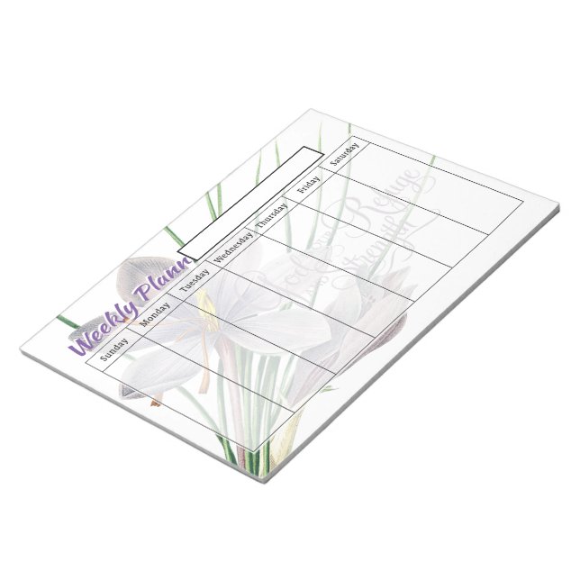 Bloc-note Feuilles de planificateurs hebdomadaires de refuge (Incliné)