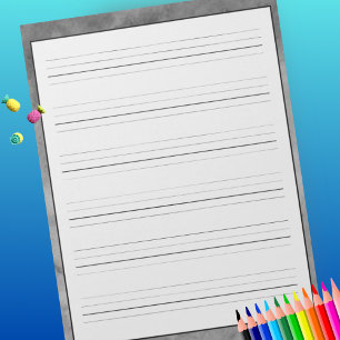 Bloc-note Feuilles de pratique d'écriture moderne gris aquar