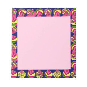 Bloc-note Feuilles de tête de poisson Jaune Magenta Vert