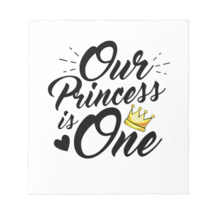 Bloc-note Fille 1er anniversaire Moms Dads Princesse