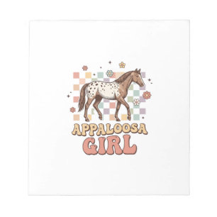 Bloc-note Fille Appaloosa Vintage Cheval Occidental T-Shirt 