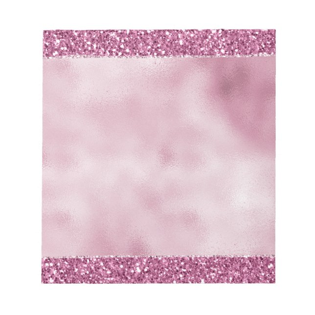 Bloc-note Fille Glitzy Parties scintillant rose (Devant)