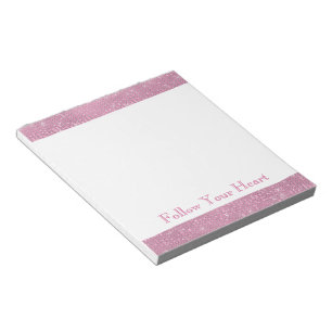 Bloc-note Fille rose Glitzy Étincelle