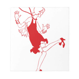 Bloc-note fille rouge